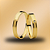 PAR DE ALIANÇAS DE CASAMENTO, OURO 18K, 3,5MM com diamante - Imagem 1