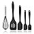 Utensílios De Cozinha Silicone com Fue – Kit c/ 5 - Imagem 1