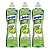 Kit 3 Detergente Gel Concentrado Limão e Verbena 400ml - Imagem 1