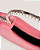 bolsa de coração rosa em couro - Imagem 4