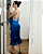 vestido franjas azul - Imagem 3
