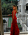 vestido aplicação de flores vermelho - Imagem 1