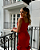 vestido aplicação de flores vermelho - Imagem 3