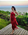 vestido franjas vermelho - Imagem 1