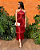 vestido franjas vermelho - Imagem 4