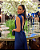 vestido gola e decote azul marinho - Imagem 1
