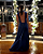 vestido gola e decote azul marinho - Imagem 4