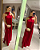 vestido detalhe gola vermelho - Imagem 1