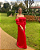 vestido laço removível vermelho - Imagem 1