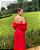 vestido laço removível vermelho - Imagem 2
