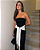 vestido lenço de franjas P&B - Imagem 1