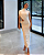 vestido midi drapeado branco - Imagem 3