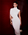 vestido midi drapeado branco - Imagem 4