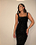 vestido midi paetê preto - Imagem 1