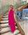 vestido fenda frente única rosa - Imagem 1