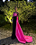 vestido cauda preto e rosa - Imagem 2