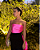 vestido cauda preto e rosa - Imagem 4