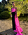 vestido cauda preto e rosa - Imagem 5