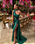 vestido recorte e fenda verde - Imagem 1