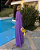 vestido fechado com manga violeta - Imagem 2
