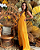 vestido em camadas decote amarelo - Imagem 1