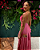 vestido semi plissado cetim rosa - Imagem 2