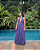 vestido frente única camadas roxo - Imagem 1