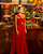 vestido drapeado com cauda vermelho - Imagem 2
