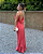 vestido costas abertas coral - Imagem 1