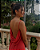 vestido costas abertas coral - Imagem 2