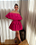 vestido curto bufante rosa - Imagem 1