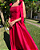 vestido decote reto vermelho - Imagem 4
