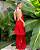vestido crochê de franjas vermelho - Imagem 3