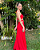 vestido recortes e decote vermelho - Imagem 5