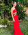 vestido recortes e decote vermelho - Imagem 6