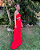 vestido recortes e decote vermelho - Imagem 4
