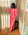 vestido fenda bolinhas rosa - Imagem 1