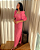 vestido fenda bolinhas rosa - Imagem 4