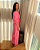 vestido fenda bolinhas rosa - Imagem 3