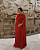 vestido capa unilateral vermelho - Imagem 1