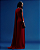 vestido capa unilateral vermelho - Imagem 5
