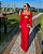 vestido manga longa decote vermelho - Imagem 3