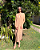 vestido aplicações nude - Imagem 1