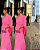 vestido manga franjas pink - Imagem 4