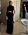 vestido recorte veludo preto - Imagem 1