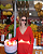 vestido manga longa fenda vermelho - Imagem 6
