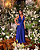 vestido sem manga longo azul - Imagem 1
