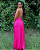 vestido detalhe frontal e amarração nas costas rosa - Imagem 3