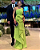 vestido laço drapeado verde lima - Imagem 1