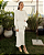 vestido midi acinturado cetim branco - Imagem 2